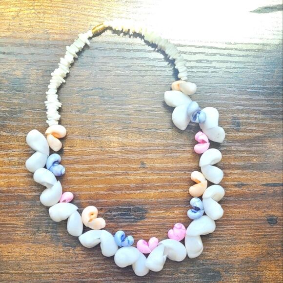 New! Summer Shell Necklace Puka Colorful Hawaiian - Picture 1 of 5